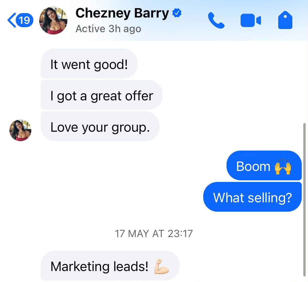 Member message result shared with Closer Institute