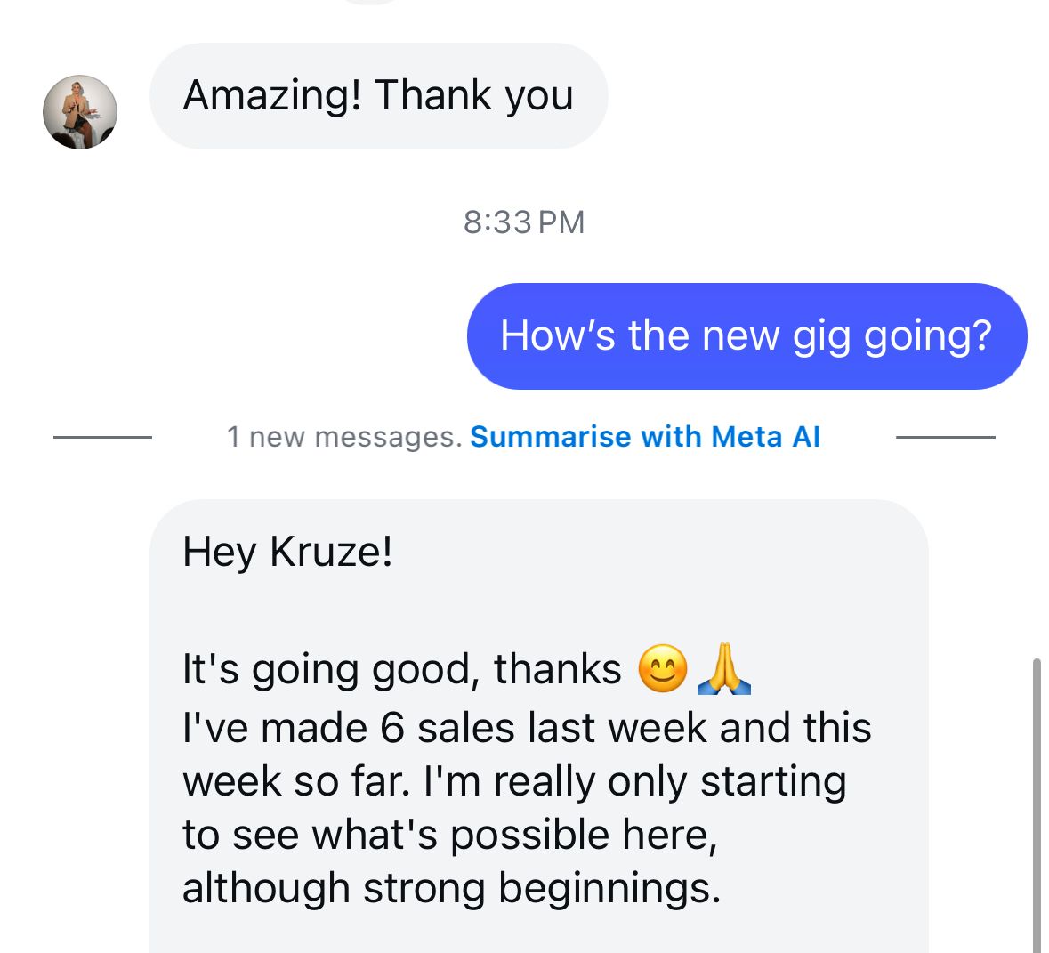 Member message result shared with Closer Institute